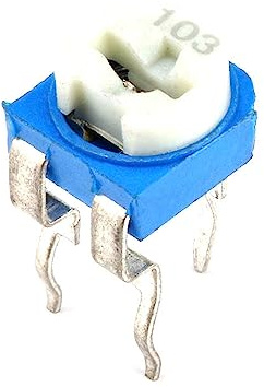50 Stück Potentiometer RM065 Horizontal Trimpot Blau Weiß Einstellbarer variabler Widerstand Kit 103 10K Ohm Energie verbrauchende Komponenten