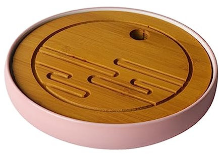TOPBATHY Tablett Für Teetassen Mit Wasserablauf Kung Fu Tee Abtropffläche Keramik Teetablett Für Teeausstattung Lagerung Tablett Für Restaurants Hotels Zuhause