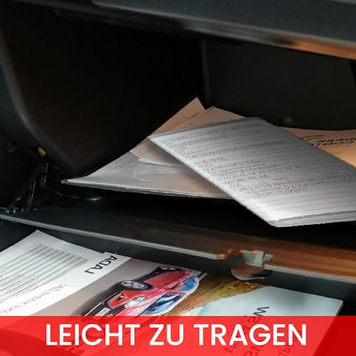 GHADA „Fahrzeugschein Hülle 3-teilig – Transparente Schutzfolie für Fahrzeugschein, Made in Germany, Robuste, langlebige Aufbewahrung“ dokumentenechte Ausweishülle, kristallklar und passgenau