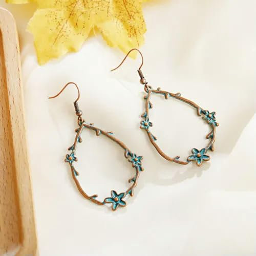 Farbe Quaste Perlen ethnischen Jhumka antike Ohrring Gypsy indischen Schmuck-6#