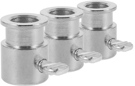 Gatuida 3pcs Chrome Plated Iron Bbq Fork Limiter for Skewers Rotisserie Rod Replacement Accessory