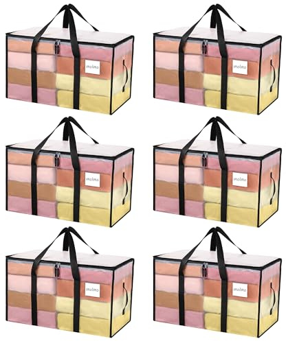 MOLMO 6 Pack Storage Bags, Heavy Duty Moving Bags