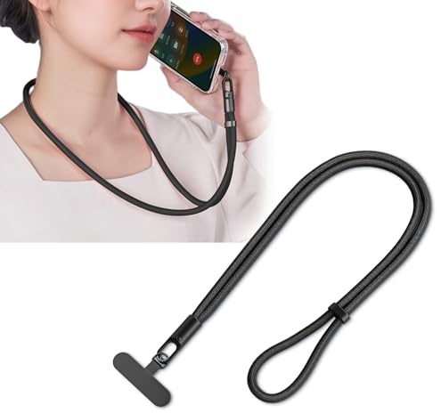 Lamiishop Phone Lanyard with Patch, Adjustable Nylon Phone Lanyard, Phone Accessories, Mobile Phone Lanyard, Anti Loss/Anti Theft Wrist Phone Neck Lanyard with Most Smartphones