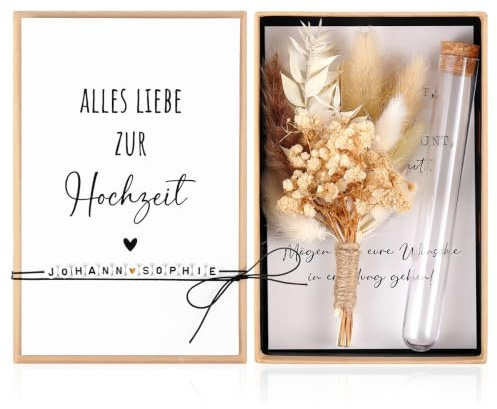 Hestya 1 Set Geldgeschenk Hochzeit Verpackungen hochzeitsgeschenk | Hochzeitsgeschenke für Brautpaar, Geschenkbox, Hochzeitskarte mit Buchstabenperlen, für DIY Name Armbänder