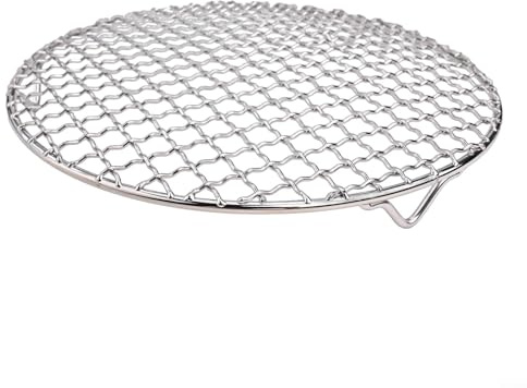 Rundes Ofenrost aus Edelstahl, ideal zum Kühlen und Zubereiten verschiedener Lebensmittel und Gerichte (24 cm)