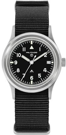 Tactical Frog Militado 36 mm Orologio da campo VH31 con movimento al quarzo giapponese e meccanismo Sweep-secondi in stile militare, orologio da uomo con cinturino in nylon, impermeabile fino a 100 m