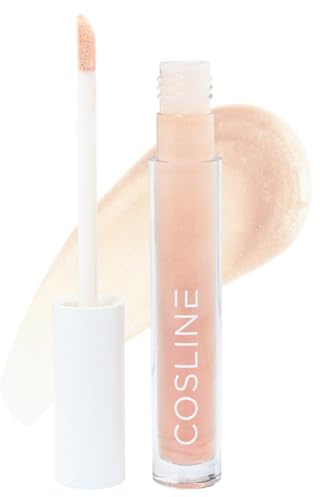 COSLINE Lipgloss Pearl, Natürlicher Glanz, Pflegend, Heller perliger Farbton, Aufpolsternder Effekt, Vegan, Made in Germany
