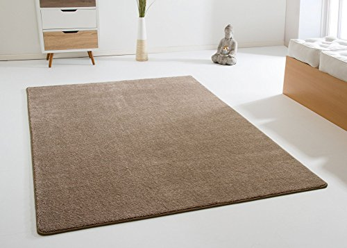 Steffensmeier Designer Teppich Modern Oxford Robuster und Weicher Flor in Braun, Größe: 300x400 cm