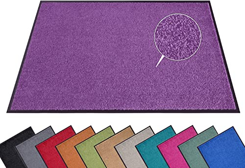 Hanse Home Fußmatte (S-XXL) 40x60cm – 12 Farben – Fussmatte Outdoor Schmutzfangmatte Türmatte Waschbar & Wetterfest rutschfest für Eingangsbereich & Außenbereich – Violett
