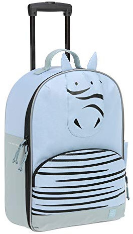 LÄSSIG Kinderkoffer Trolley Reisekoffer mit Teleskopstange und Rollen ab 3 Jahre, 45 cm, 17 L/Trolley About Friends, Kaya Zebra