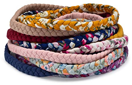 Parker Baby Co. Toddler Braided Headbands, Assorted (Pack of 10) Hair Accessories for Girls - Marigold Set