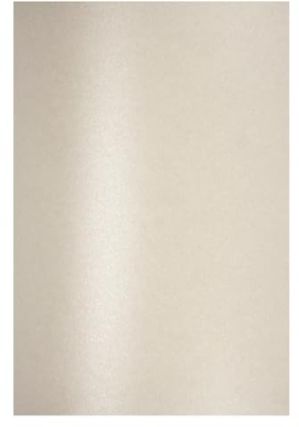Netuno 20x Bastelpapier Perlmutt Sand DIN A4 21 x 29,7 cm 120g Aster Metallic Sand Effektpapier Glanzpapier farbig glänzend bedruckbar für Einladungen Hochzeit Geburtstag Weihnachten Taufe