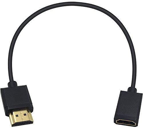 Duttek Cavo prolunga HDMI, cavo HDMI 4K, cavo HDMI estremamente sottile da maschio a femmina, compatibile con Nintendo Switch, Xbox One S 360, PS5, PS4, Roku TV Stick, lettore Blu Ray, ecc. 30 cm