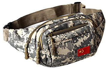 Gürteltasche,Camo Wasserdicht Bauchtasche Camouflage Hüfttasche Nylon Geldgürtel für Männer Kinder Jungen Laufen Wandern Reisen Sport 13,65 * 4,68 Zoll