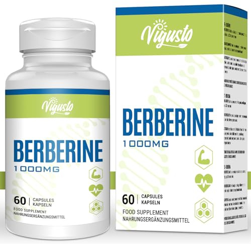 Berbérine HCL 1000 mg avec Chardon-Marie, 60 gélules véganes