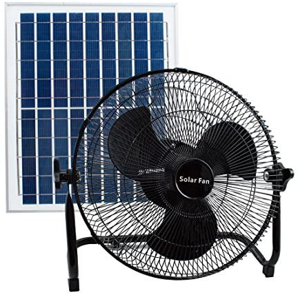 Mediawave Store - Ventilatore Portatile Ricarica Solare, Da Tavolo, Pavimento, Scrivania, Ventilatore Senza Fili, da Parete, per Campeggio, Ventilatore Portatile Ricarica Solare
