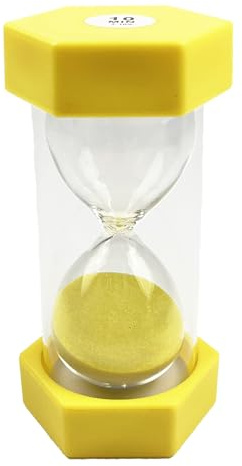 Sanduhr, Kinderuhr, dekorative Sanduhr, Timer können in Klassenzimmern, Küchen, Wohnungen, Büros und auch als dekorative Timeruhr, 10 Minuten, Gelb
