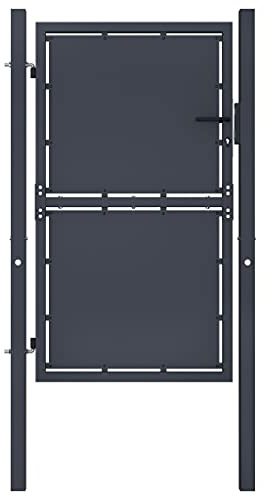 Générique Portail de Jardin Acier 100x150 cm Anthracite,Quincaillerie,Clôtures & barrières,Portillons,28.5 kg,Anthracite,144520