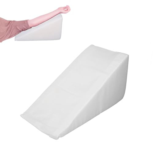 SUPYINI Oreiller cale pour éviter les douleurs au lit après une chirurgie - Éponge triangulaire en mousse pour soulever les bras avant (blanc)