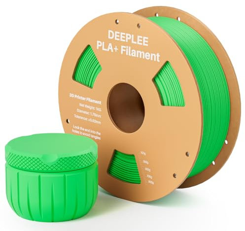 DEEPLEE PLA+ Filament 1.75mm, PLA Plus 3D Drucker Filament, Maßgenauigkeit +/- 0,02 mm, Filament 3D-Druckmaterialien, Lichtgrün 1kg (2,2lbs)