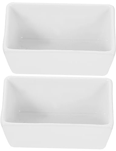 COLLBATH Zuccheriera Quadrata in Ceramica e Ciotola Per Latte, Piatto Per Purè Di Patate Per Caffè Occidentale, Set Da 2 Pezzi Per Casa, Ristorante e Buffet