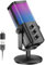 socodox Microfono Gaming RGB con Equilibrio de Voz, Cancelación de Ruido, Patrón Cardioide, Silencio Táctil y Monitorización | Microfono PC Condensador USB para PS5/PS4/Mac, para Streaming/Podcast