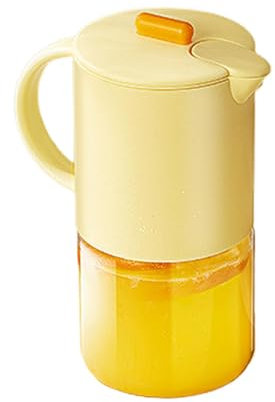 Glass Juice Pitcher, Heat-Resistant Easy-Clean Tea Pitcher with Handle, Airtight Iced Beverage Dispenser for Fridge, 1500ml Glass Drink Serveware, 9.06x7.6x4.72 Inches