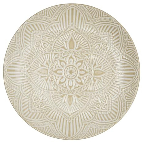 Lot de 6 Assiettes Plates Sahara 27cm Beige