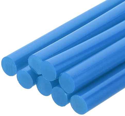 QUARKZMAN 8 Stück Heißklebestifte Mini Heißklebesticks 7mm Durchmesser x 200mm Länge EVA Hot Glue Sticks Klebesticks, Blaue Heißklebestifte für DIY Bastelprojekte Kunsthandwerk