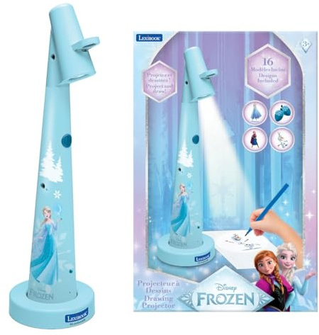 Lexibook, Disney La Reine des Neiges, Projecteur de Dessin Bleu, CRP10FZ | Activité créative, Apprentissage du dessin, Support stable, Pour enfants