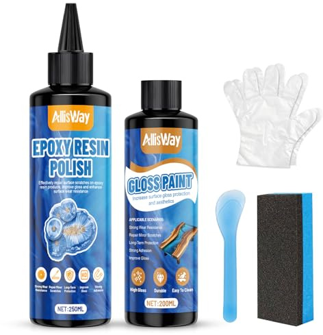 Pasta Abrasiva Lucidante, Pasta Lucidantes per Resina Epossidica, Polish lucidante, Contiene Pasta e Vernice Lucida, Adatta per Resina Epossidica, Acrilico e Altri Materiali