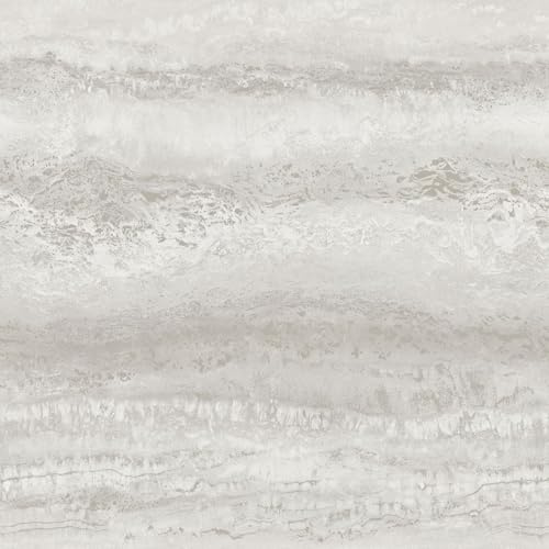 Muriva Semper Marble Ombre Effect Wallpaper for Lounges, Bedrooms, Living Rooms - Feature Metallic Granite Stone Industrial Greige 189506