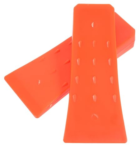 CIYODO Lot de 2 Coins d'Abattage en Plastique Orange 20 CM Cale de Coupe de Bois Résistante aux Intempéries Outil de Bûcheronnage pour Jardin et Forêt