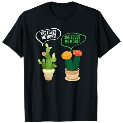 Amante delle Piante Piante Fiori succulenti Love Me More Maglietta