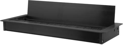 Pasacables de Escritorio Rectangular de Aluminio 120x300 MM Negro | Tapa para Orificio de Cable, Organizador para Oficina y Hogar, para Mesa de Ordenador y Gestión de Cables