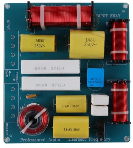 Qury Divisor de audio para altavoces de 300 W, 3 vías, para KTV profesional con filtro de frecuencia alta, media y baja para actualización de bricolaje