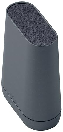 Zyliss Universal Knife Block with Flexible Bristle Insert, Countertop Knife Holder for up to 5 Knives, Non-Slip Base, Removable Insert, Wheat Straw Kitchen Storage