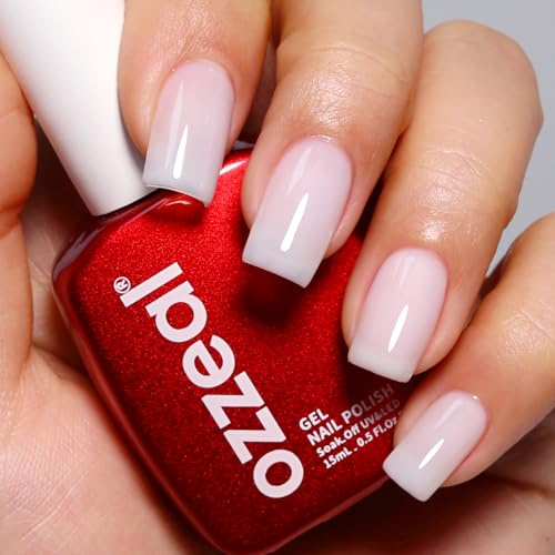Ozzeal Jelly - Smalto per unghie UV, 15 ml, bianco latte, gelatina gelatina, trasparente, neutro, nude, primavera, estate, gel soak off, per manicure
