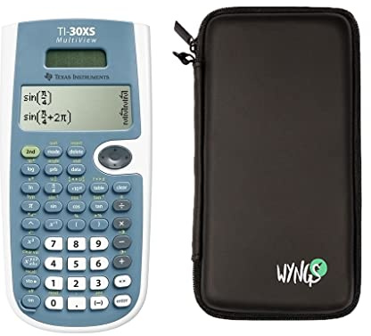 TI 30 XS Multiview Scientific Calculator + WYNGS Protective Case Black