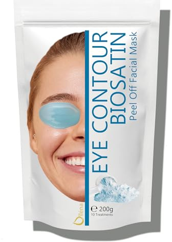 Oïléna - Masque Biosatin Visage/Contour Yeux/Lèvres Peel-Off, Alginate Gélifiant, Anti-Rides, Rajeunissement, Éclaircissement, Hydratation, Soin Pro à Domicile, 200g