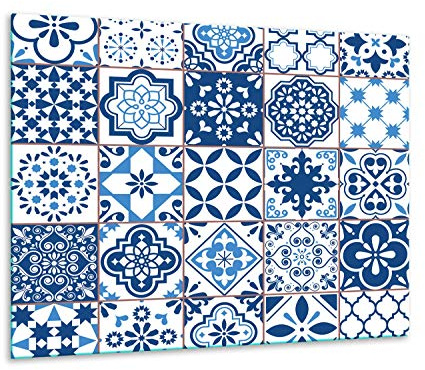 TMK ArtDeko – Placa Protectora Vitrocerámica 1 Pieza 60x52 cm – Cubre Placa de Inducción de Cristal Templado 4 mm – Tabla de Cocina de Vidrio Multifuncional y Protector Antisalpicaduras