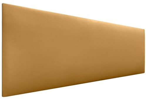 DHOME Kopfteil aus Kunstleder oder Stoff AQUALINE - Glatt Mit Beinen, Gepolstert, Luxusbett (Kunstleder Dorado, 145cm für Betten 120/135/140)