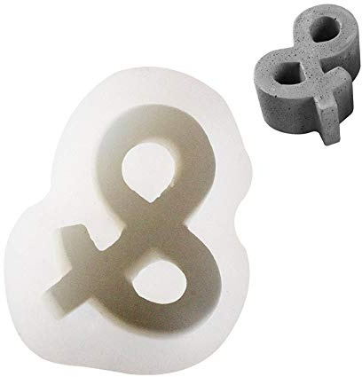 Nicole Symbol-Betonform Ampersand und Zeichen Silikon Zementformen Symbolform