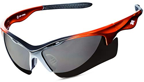 ToolFreak Rebel - Gafas de seguridad polarizadas con lentes antirreflejo tintadas de un tono gris humo oscuro, incluye funda, cordón para el cuello, bolsa y paño