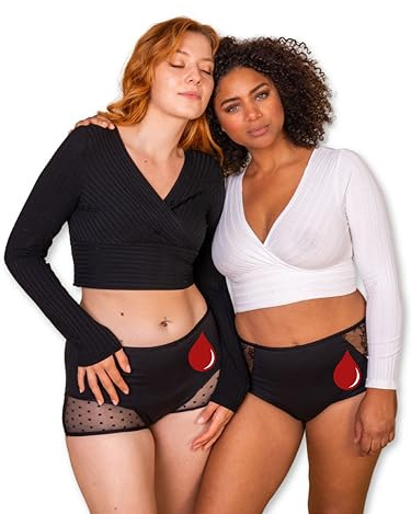 Oséclore Periode Underwear High Waist - Ultra Saugfähig - Starke Blutung - Menstruation - Blasenschwäche - Waschbar und Wiederverwendbar - Bio-Baumwolle Oeko-TEX