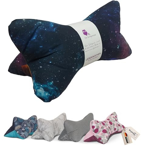 Leseknochen Ausgefallen Nackenkissen Handmade in D, waschbar (Galaxie)