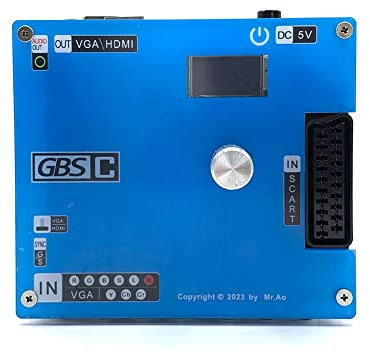 Yklhsocneg Convertisseur en métal pour remplacer le signal péritel Ypbpr RGBS VGA vers VGA HD Upscalers