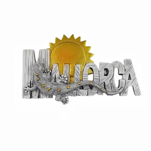 Mallorca Spanien Eidechse Kühlschrank Magnet 3D Reise Souvenir Kühlschrank Dekoration Magnetaufkleber Handbemalt Bastelkollektion