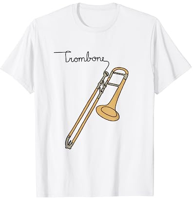 Musikdruck Posaunen-Linie Art Musiker Band Orchester T-Shirt