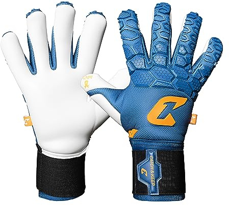 CATCH & KEEP Torwarthandschuhe Herren Fly Blue Soul Gr. 7 I Professionelle Torwarthandschuhe mit Fingerschutz, Daumenunterstützung & dickerer Handgelenksbandage